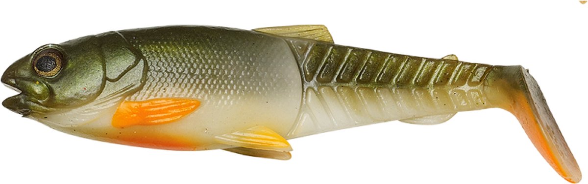Savage Gear Craft Cannibal Paddletail | 12.5cm | 20g Olive Pearl Hot Orange 12.5cm