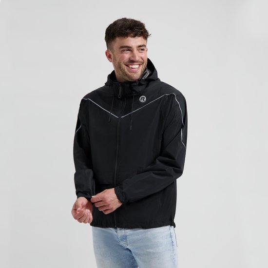 Rogelli Commuter Essential Fiets Regenjas Dames en Heren - Regenjack Waterdicht - Zwart - Maat XXL