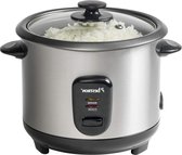 Bol.com Rijstkoker met stoommand - warmhoudfunctie 1 liter - 400W rvs aanbieding