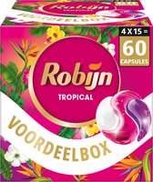 Bol.com Robijn Collections 3-in-1 Wascapsules - Color Tropical - 4 x 15 wasbeurten - Voordeelverpakking aanbieding