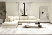 Bol.com hoekbank martino- lounge links- corduroy ribstof beige- hoeksalon links aanbieding