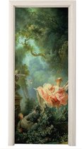 Sticker pour porte La balançoire - Jean-Honoré Fragonard - Oeuvre - 95x235 cm - Poster de porte