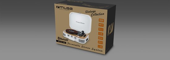 Muse MT-201WW - Bluetooth kofferplatenspeler met encoding-functie, wit — afbeelding 4
