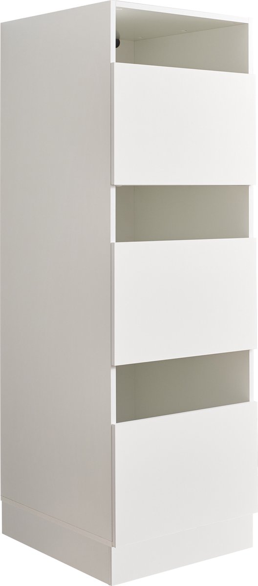 Interiax WASHWALL 'Mary' Wasmachine Wasmandkast Wit - Wassorteerkast - 162x50x67.5 cm