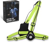 BOWINQ® Boston 500 Neon - Hardloop verlichting - Borstlamp met schijnwerper - Reflectievest - USB-C oplaadbaar - Waterdicht