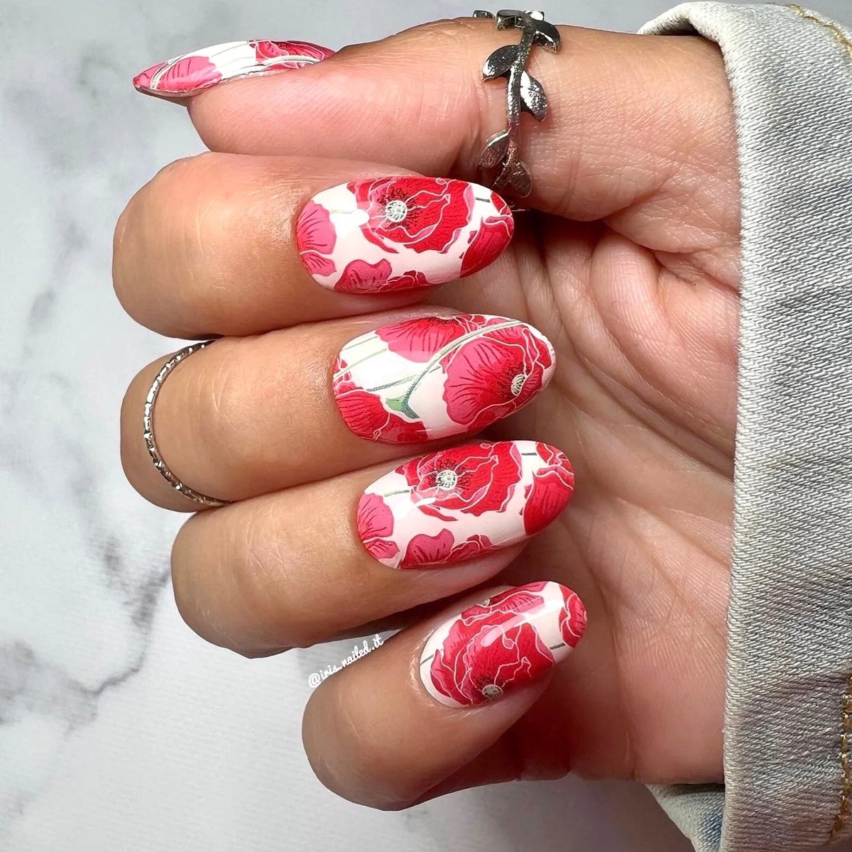 Goedkoopste BIMA Nails - Gellak Nagel Stickers - Gel Nagel Wraps - Nail art - Red Roses