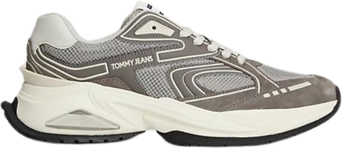Tommy Hilfiger TJM Comfort Runner Leer Mesh Heren - Grijs - Maat 40