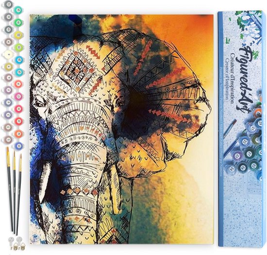 Figured'Art Schilderen Op Nummer Volwassenen Canvas Surfplank Op Het Strand Handwerk Acrylverf Kit Diy Compleet 40x50cm Met Diy Houten Lijst