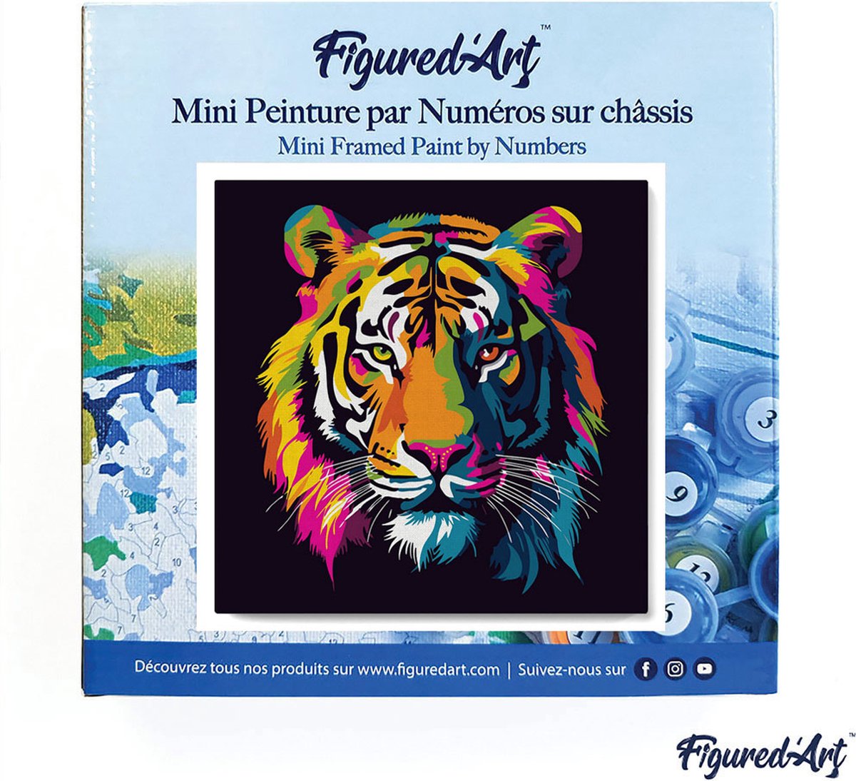 Figured'Art Mini Peinture par Numéro Adulte 20x20cm avec cadre Femme des Îles Pop Art - Petit Format Kit de Loisir Créatif Figured'Art Mini Peinture par Numéro Adulte 20x20cm avec cadre Femme des Îles Pop Art - Petit Format Kit de Loisir Créatif