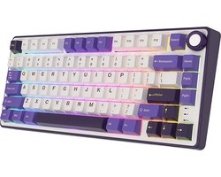 Royal Kludge RKR75 - RGB Mechanisch Gaming Toetsenbord - Foam Touch - Hot Swappable Switch - Blackberry - Brown Switches - Inclusief Stofkap