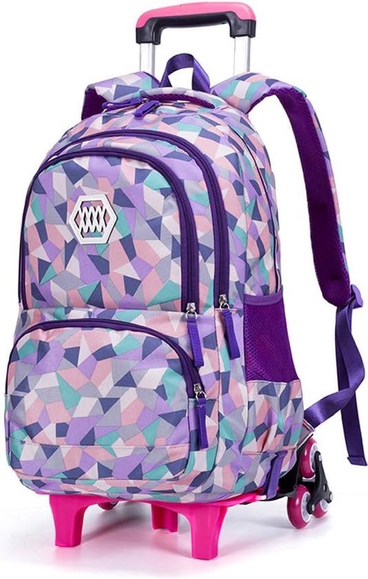 Trolley schoolrugzak schoolrugzak trolley schooltrolley 6 wielen schooltas meisjes. bol