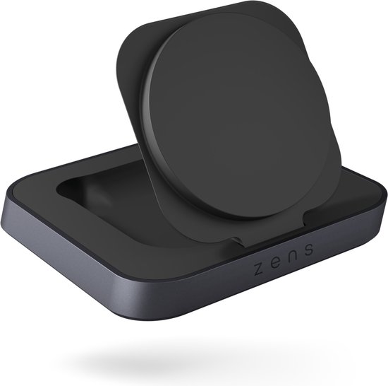 Zens Draadloze Oplader Stand voor het nachtkastje - Essential Serie - Zwart