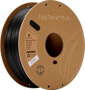 Polymaker PM70945 Regular Filament PLA+ Gering kunststofgehalte, Hoge stijfheid 1.75 mm 1000 g Zwart PolyTerra™ 1 stuk(