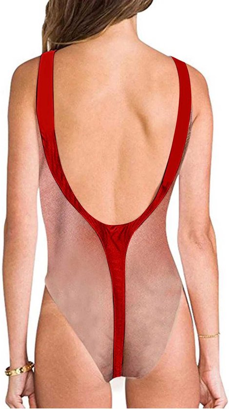 Maillot de bain femme drôle - Look Mankini homme poilu - Homme en String - Déguisements - EVJF
