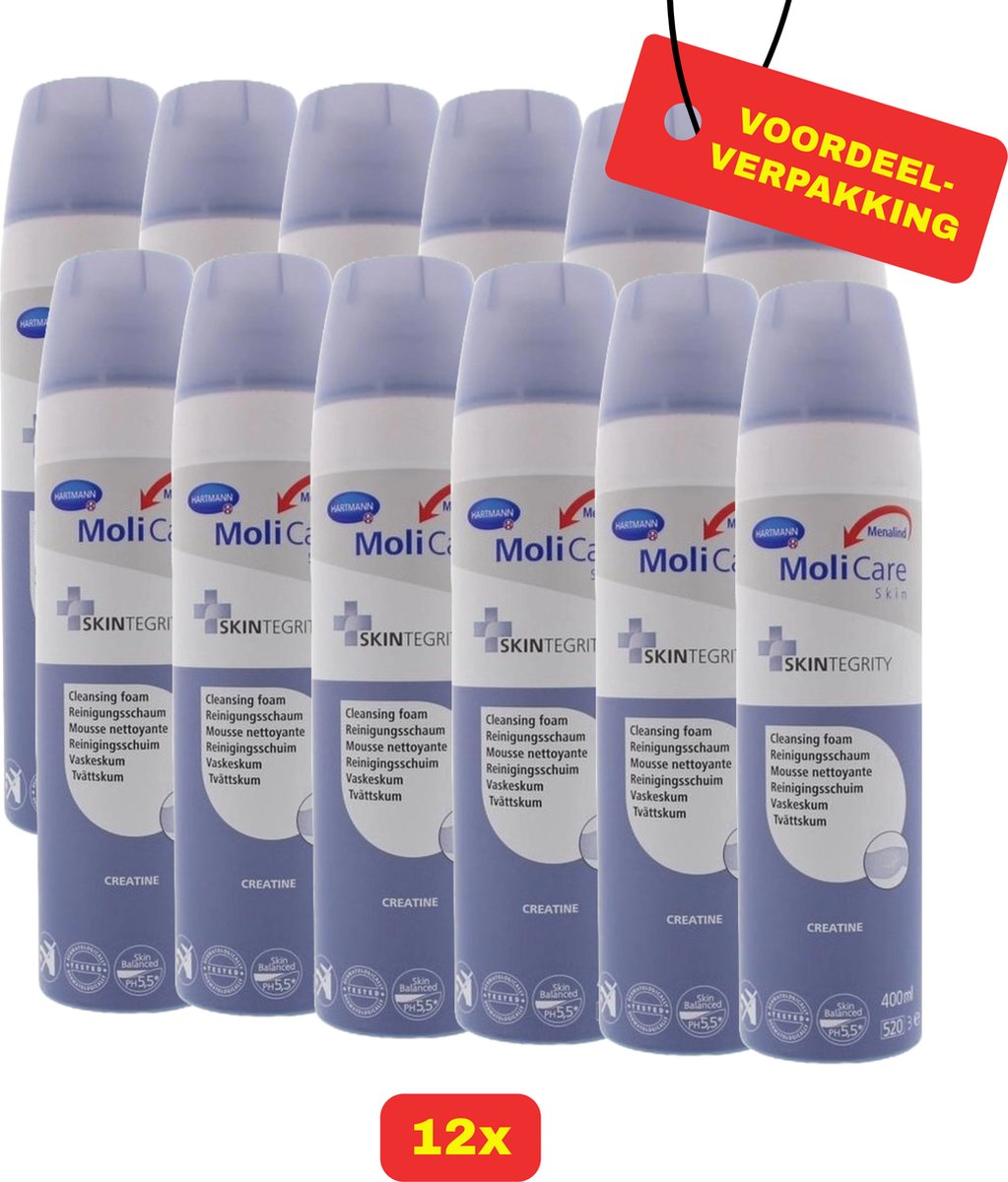 Goedkoopste 12 x Molicare Skin Clean Reinigingsschuim (400ml) - Voordeelverpakking