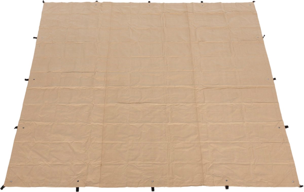 All Purpose Canvas Zeil - Vierkant 4x4m - Waterdicht en Duurzaam - Ideaal voor Kamperen, Bouwprojecten, Bescherming en Outdoor Gebruik - Stevig en Weerbestendig Tarp