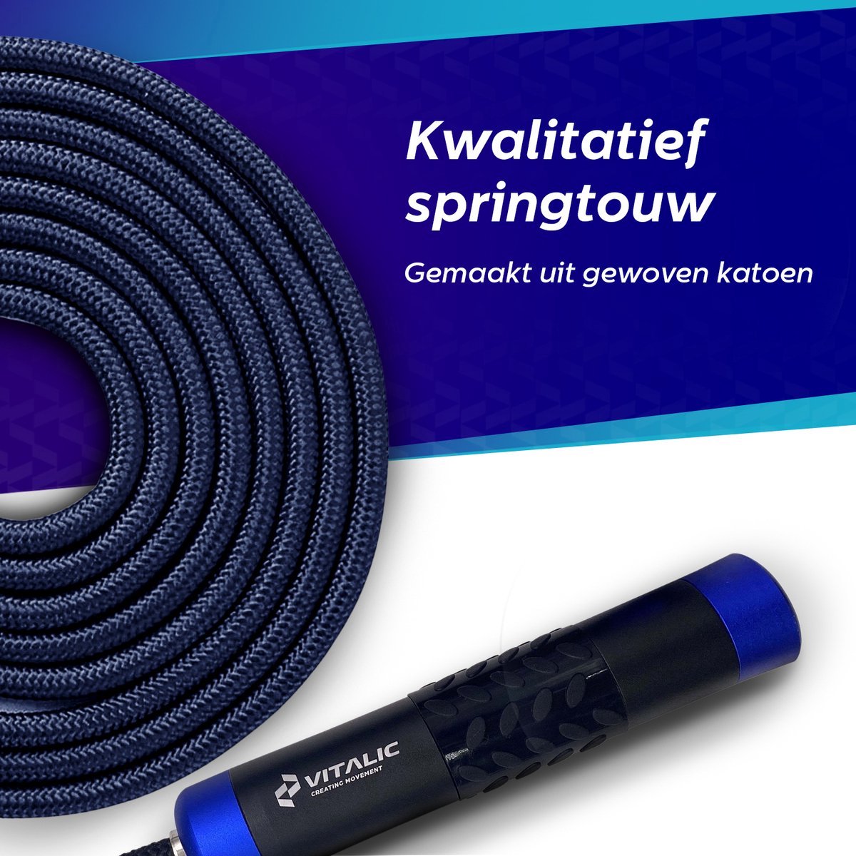 Extra Dik Jump rope - Incl trainingsschema (4 weken) - Speedrope Sport Springtouw voor Volwassenen & Kinderen INCL Online trainingsschema - Fitness Skipping rope | VITALIC — afbeelding 5