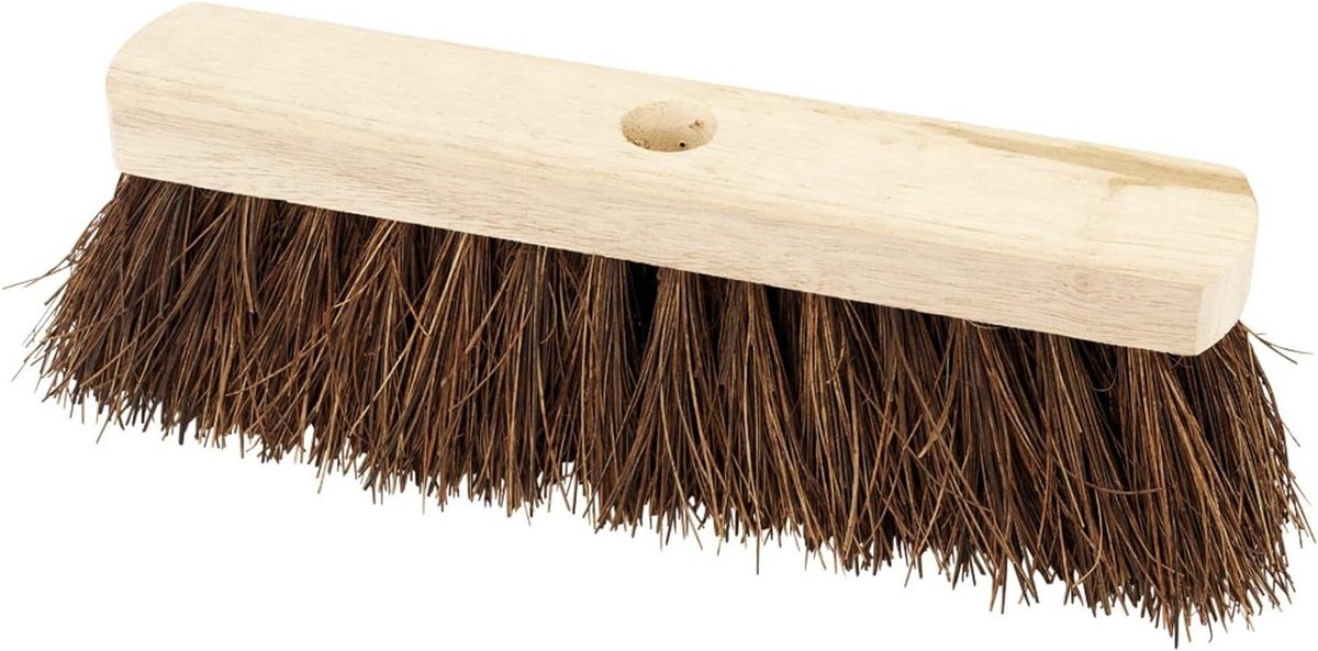 Bezemkop 300 mm met stijve basine - houten bezemkop
