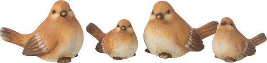 J-Line figurine Oiseau - porcelaine - brun - large - 2 pcs