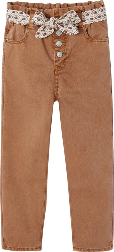 Vertbaudet Pantalon paperbag et sa ceinture foulard fille