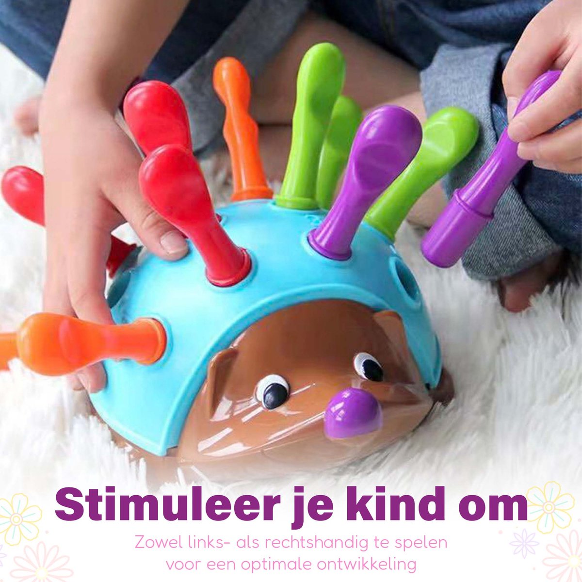 HOUBIE® Play- Spikie de Egel - Montessori speelgoed - Kinderspeelgoed - Peuter speelgoed - Montessori - Baby speelgoed 1 jaar - Babyspeelgoed - Speelgoed 2 jaar jongens - Baby speelgoed 1 jaar jongens - Baby speelgoed 1 jaar meisjes-Kleuter speelgoed — afbeelding 7