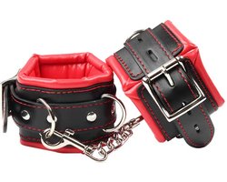 Premium lederen handboeien - BDSM Bondage - Gespsluiting - Ketting tussenstuk - Zeer goede kwaliteit - One size