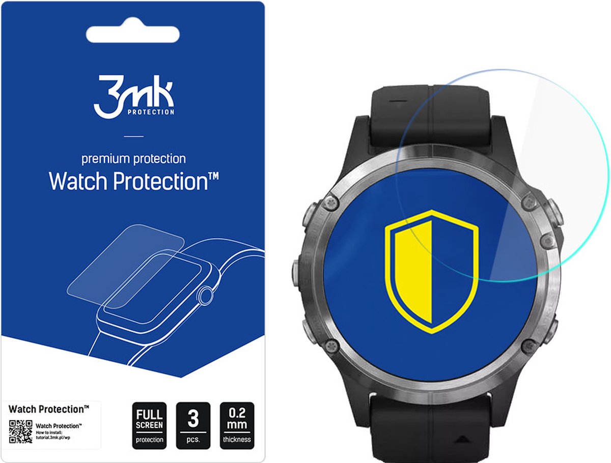 Garmin Fenix 5 Plus - 3mk Watch Protection v. FlexibleGlass Lite