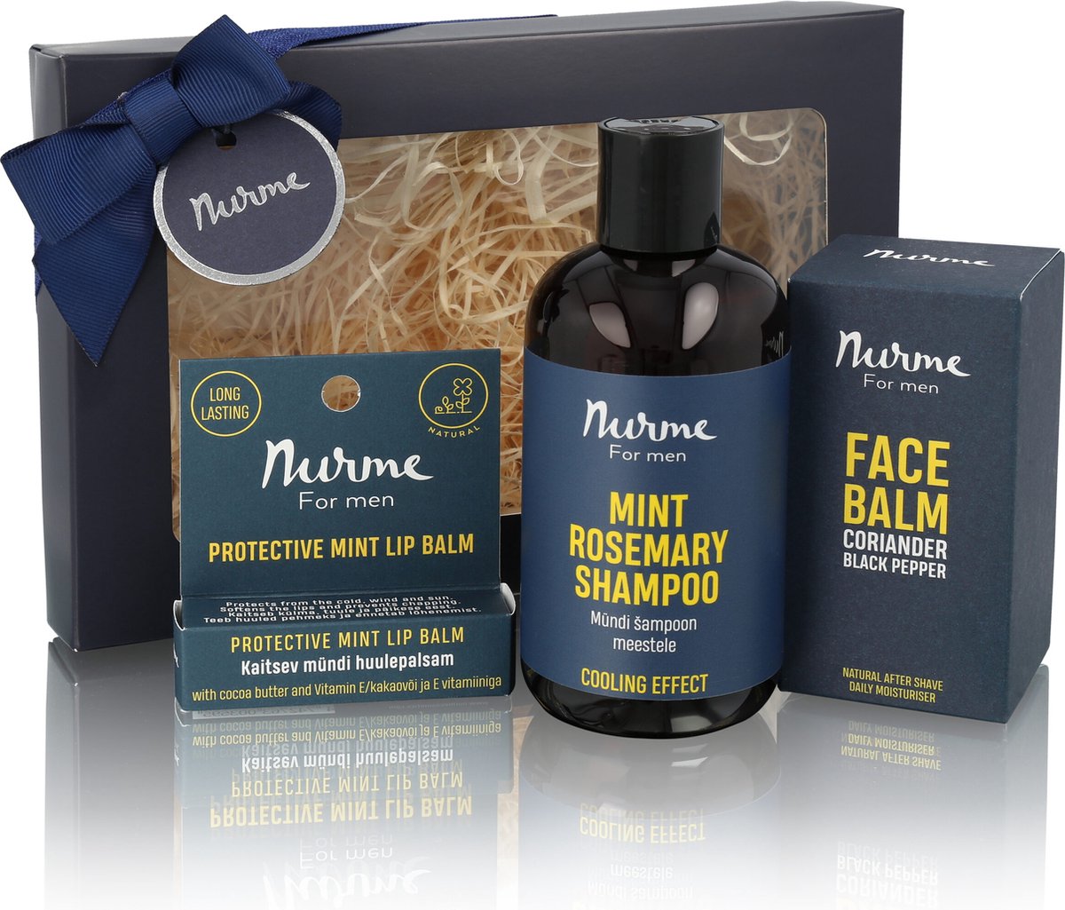 Goedkoopste Nurme Refreshing Men's Care Trio – Face Cream, Mint Lip Balm & Shampoo