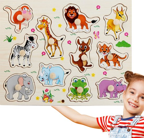 Puzzel - Houten puzzel - Vormenpuzzel - Legpuzzel - Speelgoed 1 jaar en ouder - Educatief speelgoed - Kinderspeelgoed van Prime Puzzles — afbeelding 2