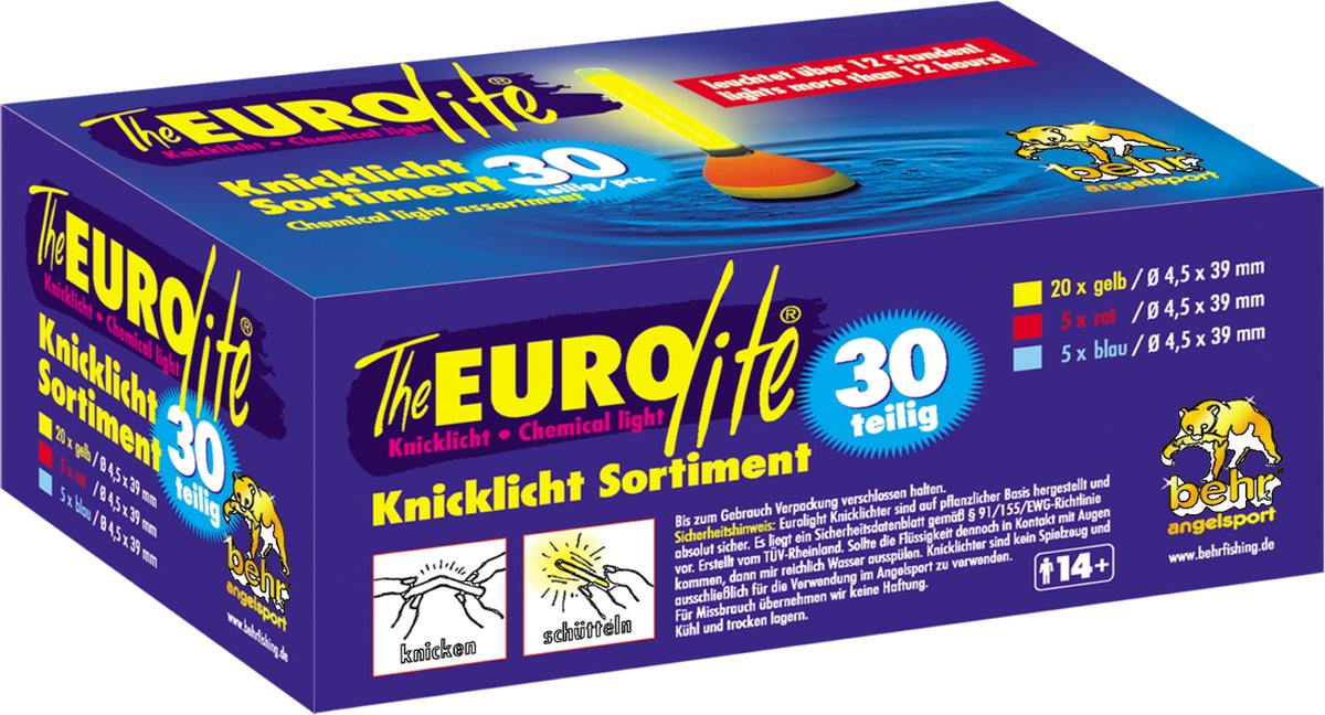 30 X Breeklichtjes Breekstaafjes 4,5 x 39 mm Kniklichtjes Geel Rood Blauw Breek Lichtjes Lichtdobber