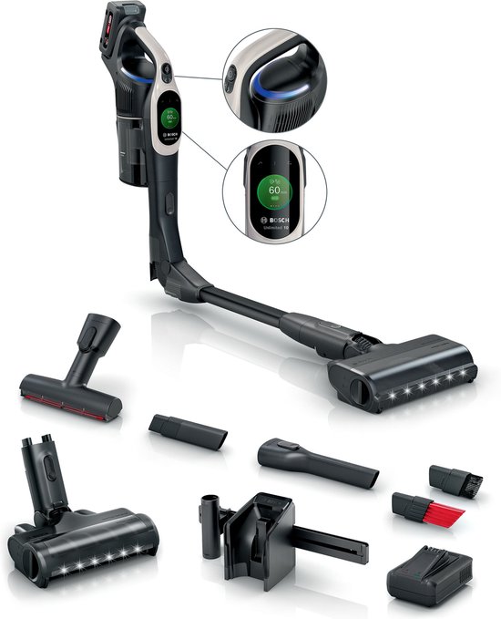 Bosch - Unlimited 10 - BBS1041GQC - Steelstofzuiger - Grijs/Crème