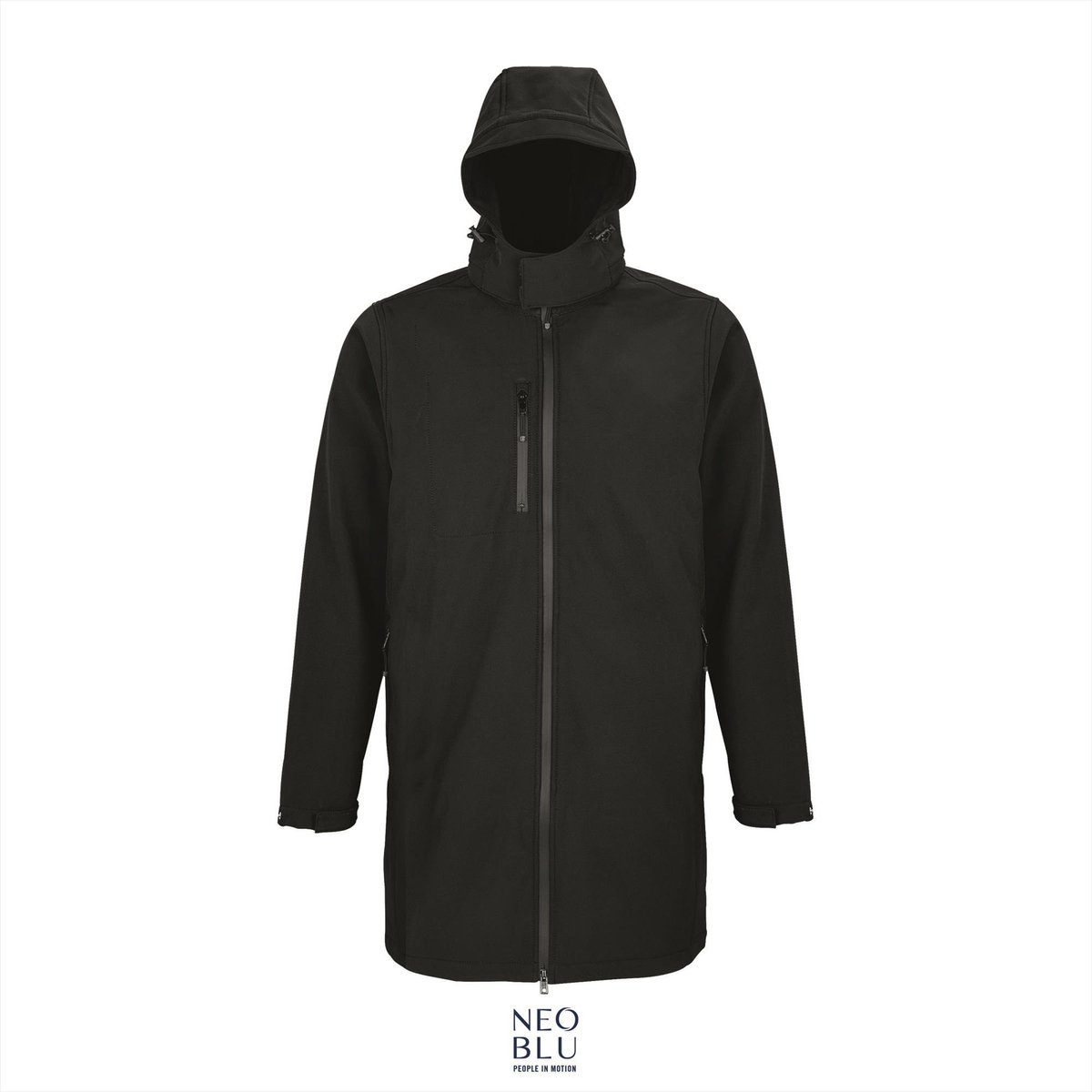 Neoblu Men´ Long Softshell Coat Achille NB3793 Deep Zwart