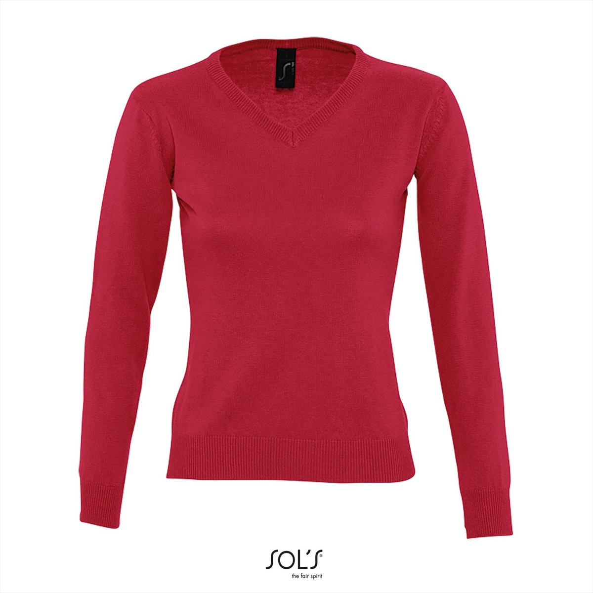 SOL'S Women´s V-Neck Sweater Galaxy L411 - Red - S