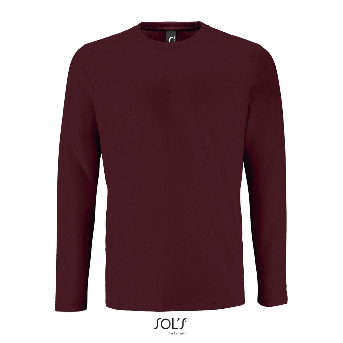 SOL'S Men´s Long Sleeve T-Shirt Imperial L02074 - Oxblood - 3XL