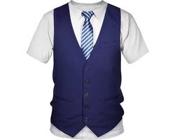 Stropdas Shirt - Grappig T-Shirt - Pak - Maatpak - Blazer - Colbert - Unisex