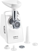 Bol.com Compact Power Vleesmolen 1500 W - Blokkeervermogen - Worstopzetstuk - Wit Gehaktmolen aanbieding