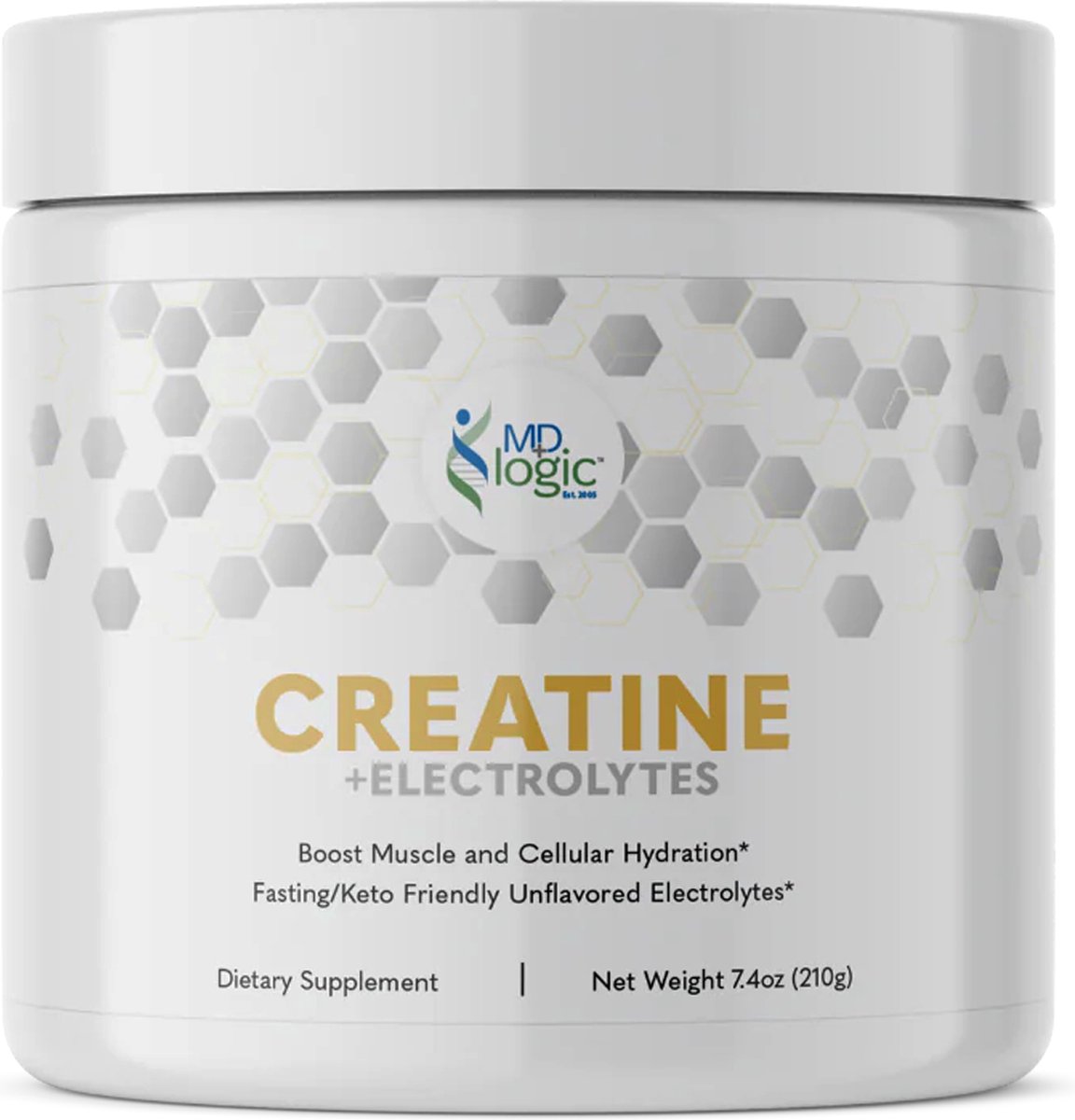 Goedkoopste MD Logic Health Creatine Elektrolyten - Smaakloze Creatine Monohydraat Poeder met Redmond's Real Salt Supplement - 30 Porties