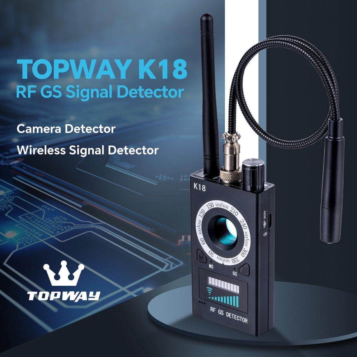 Bug Detector RF Draadloze verborgen camera-detector, bug detector, RF draadloze RF-scanner-apparaatdetector voor GPS-tracker, draadloos luisterapparaat Bug Detector RF Draadloze verborgen camera-detector, bug detector, RF draadloze RF-scanner-apparaatdetector voor GPS-tracker, draadloos luisterapparaat