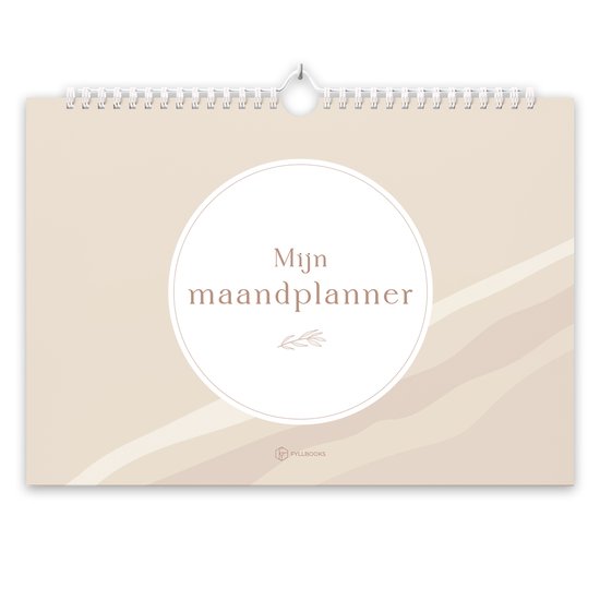 Fyllbooks - Mijn Maandplanner - Universeel en Ongedateerd - Beige