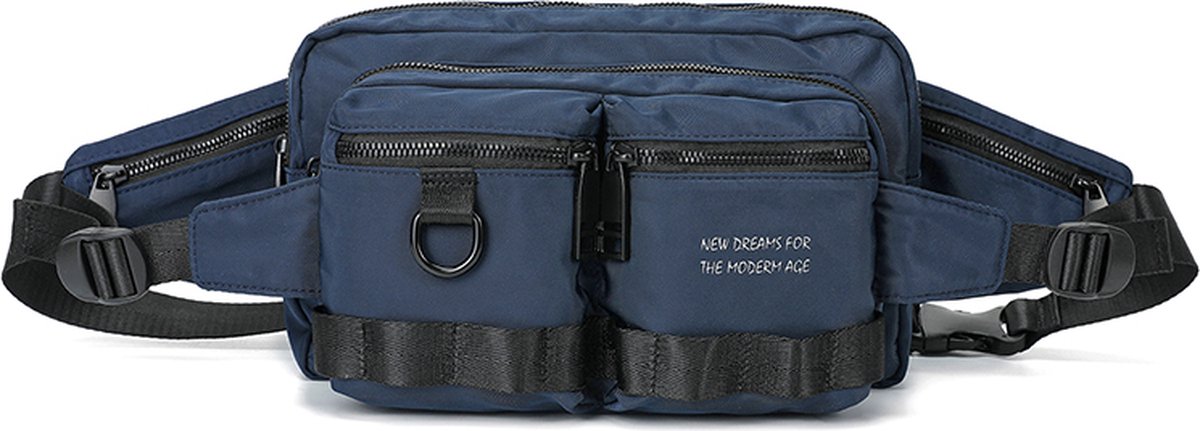 Gudika - Unisex - Heuptas - Crossbody tas - Dames Tas - Telefoontasje - Buideltas - Schoudertas - Heren Tas - Tasje - Reistas - Blauw