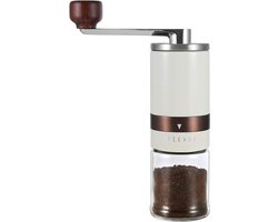Koffiemolen Handmatige koffiemolen externe verstelbare grofheid melkachtig wit roestvrij staal keramische conische braam draagbare molen thuiskantoor reizen