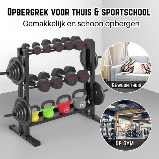 Body-Solid GDR363B 3-Laags Dumbbell Rek | NRG fitness Body-Solid GDR363B 3-Laags Dumbbell Rek | NRG fitness