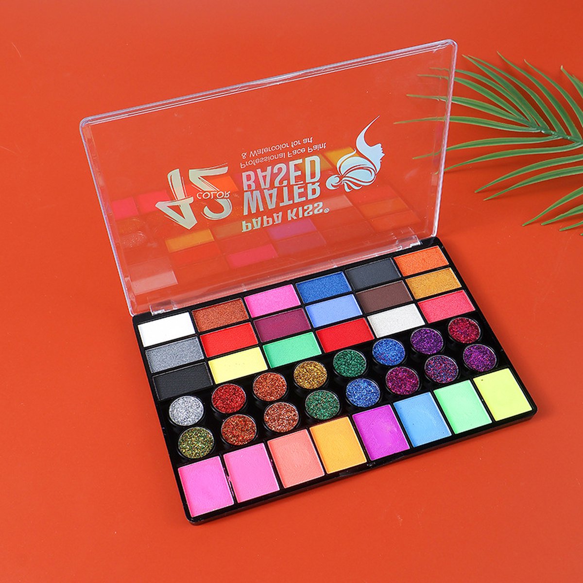 Schminkset Kinderen -42 kleuren & 2 penselen - veiligheidscertificering- Make up Kinderen - Grime Schmink palet - Kinderschmink Grimeren — afbeelding 5