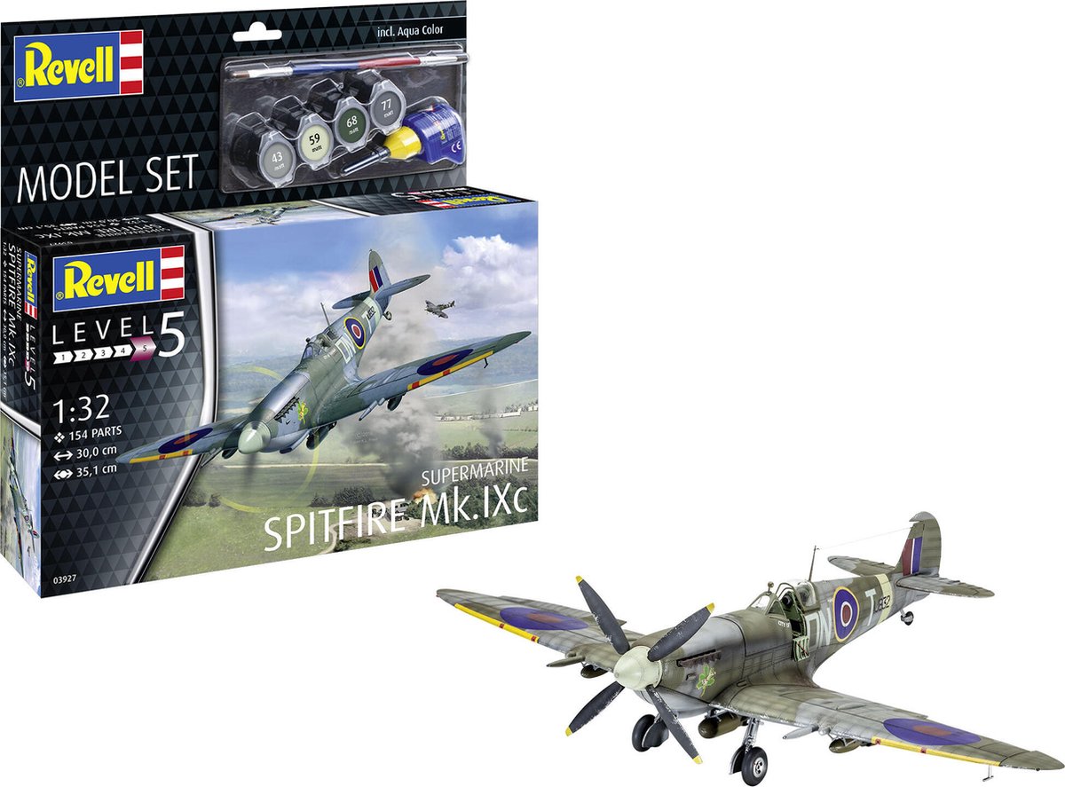 Revell Modelbouwpakket Vliegtuigen - 63927 Supermarine Spitfire Mk.IXc - Propeller Vliegtuig - Model Set Plastic - 1:32 - Modelbouw — afbeelding 2