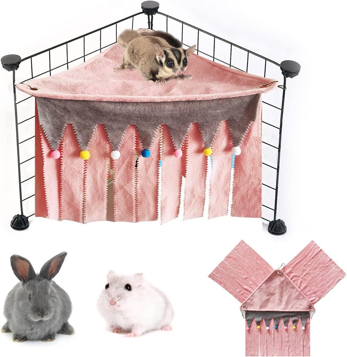 Cavia Speelgoed Kleine Huisdier Schuilplaats Suiker Zweefvliegtuig Habitat Kiekeboe Hamster Speelgoed Bos Omkeerbare Kooi Accessoires voor Chinchilla Egel Rat