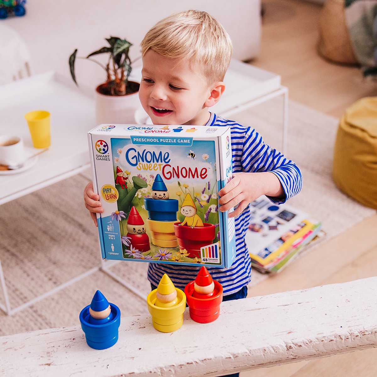 SmartGames Gnome Sweet Gnome - Houten Logisch Denkspel - 48 Educatieve Zoekuitdagingen - Solospel voor Peuters & Kleuters - Vanaf 3 Jaar — afbeelding 6