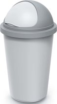 KEDEN Ronde Vuilnisbak - Schuifdeksel 50l 70x40cm - Grijs