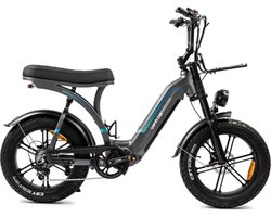 OUXI fatbike | Grijs | 250W | Elektrische fatbike | E-Bike met voorrek - Gratis gemonteerd