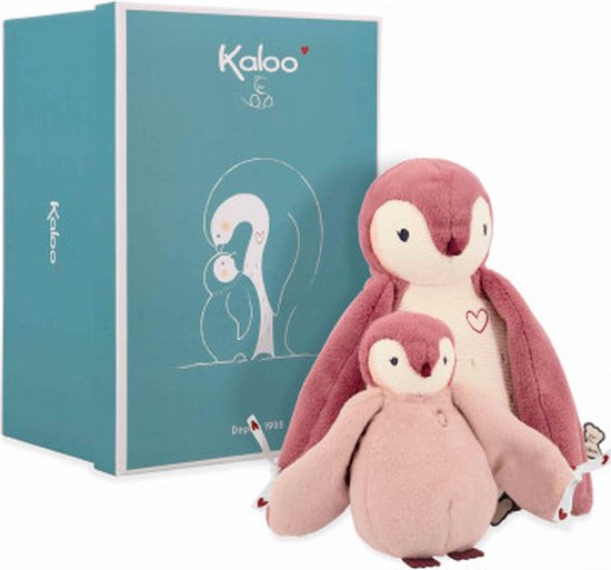 Kaloo Complices - Knuffel Pinguïn Roze - Twee Knuffels In Een Geschenkdoos - Deze Zachte En Pluizige Roze Knuffeldieren Stellen Een Ouder En Baby Voor Om De Speciale Band Die Hen Bindt Te Versterken