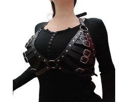 Erotische lederen BH riemen en gespen - Harnas - BDSM - Bondage - Verstelbaar - Festival - Borsten